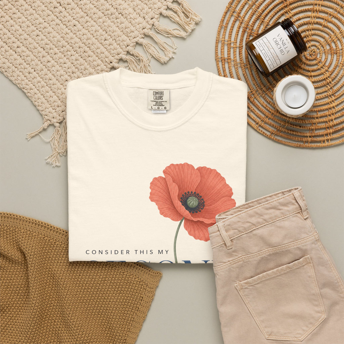 Consider This My Second Act. | Floral Poppy Graphic Tee